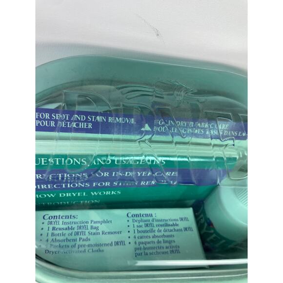 VTG Dryel Dry Cleaning Kit Starter Kit 4 Dryer Loads Up To 16 Garments 1990's - Picture 3 of 3